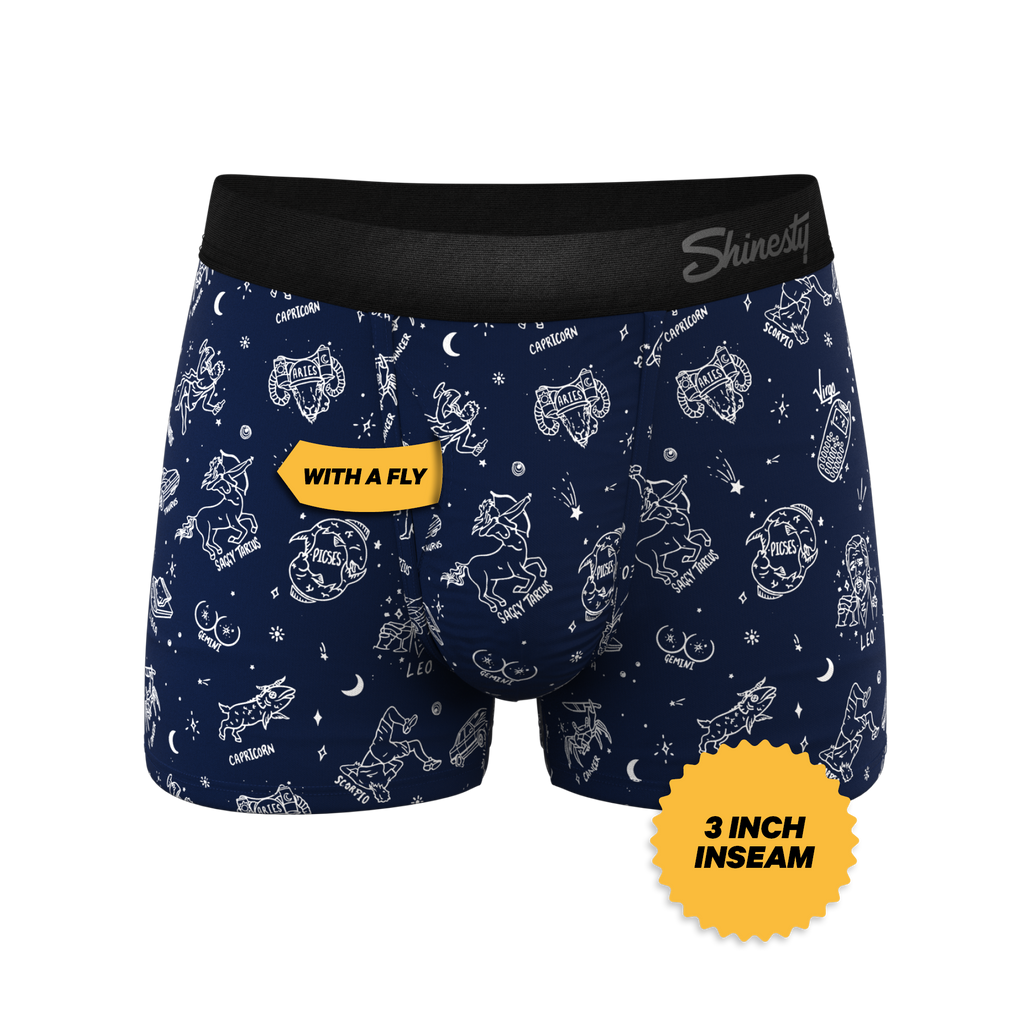 The Astrology Major | Glow in the Dark Astrological Signs Ball Hammock® Pouch Trunks Underwear - Shinesty