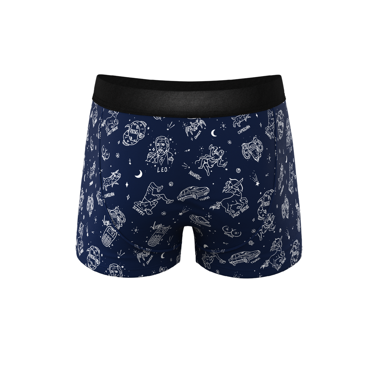 The Astrology Major | Glow in the Dark Astrological Signs Ball Hammock® Pouch Trunks Underwear - Shinesty