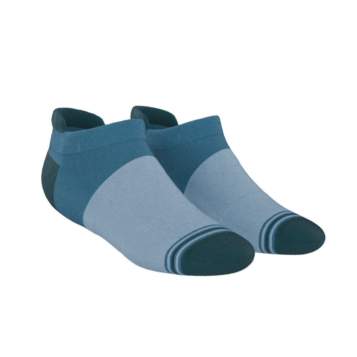 The Atlantic | Blue Color Block Heel Hammock™ Ankle Socks - Shinesty