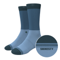 The Atlantic | Blue Color Block Heel Hammock™ Crew Socks - Shinesty