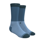 The Atlantic | Blue Color Block Heel Hammock™ Crew Socks - Shinesty