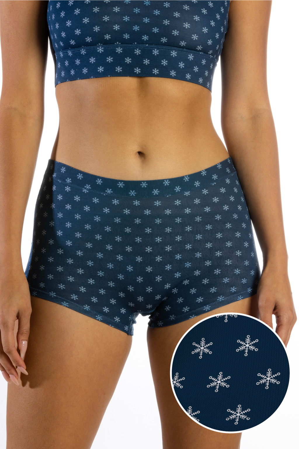 The Avalanche | Color Changing Snowflake Modal Boyshort Underwear - Shinesty