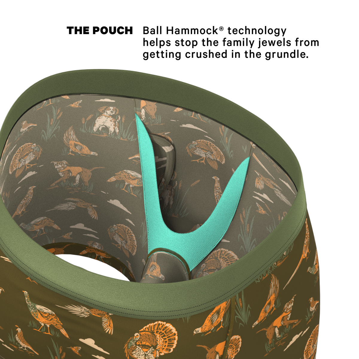 The Avian Crew | Hunting Ball Hammock® Pouch Underwear With Fly - Shinesty