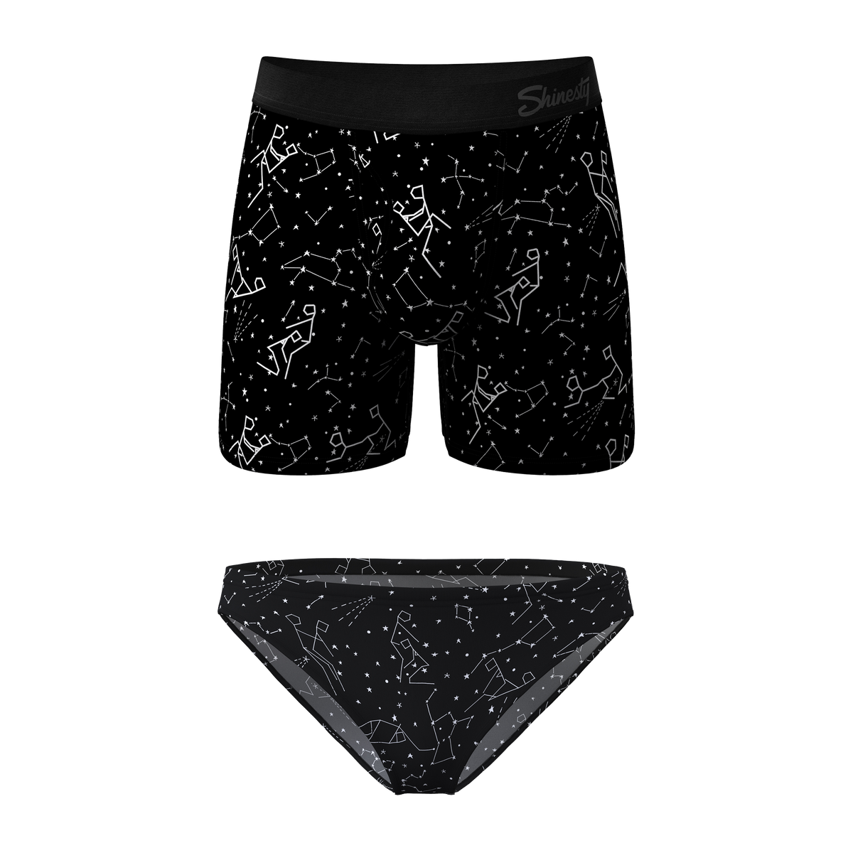 The Big Bang | Constellation Ball Hammock® Boxer With Fly and Bikini Matching Underwear Pack - Shinesty