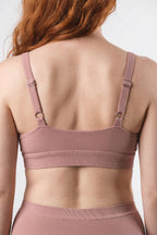 The Bell Pep | Red Chambray Boob Hammock™ Plunge Bralette - Shinesty
