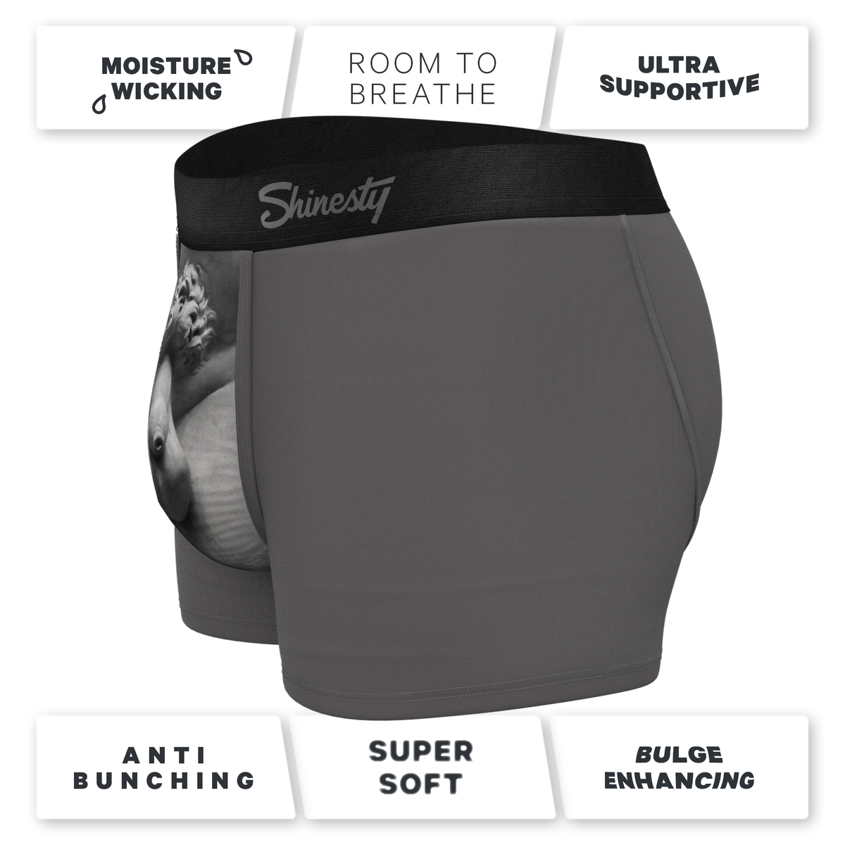 The David's Goliath | Marble Statue Ball Hammock® Pouch Trunks Underwear - Shinesty