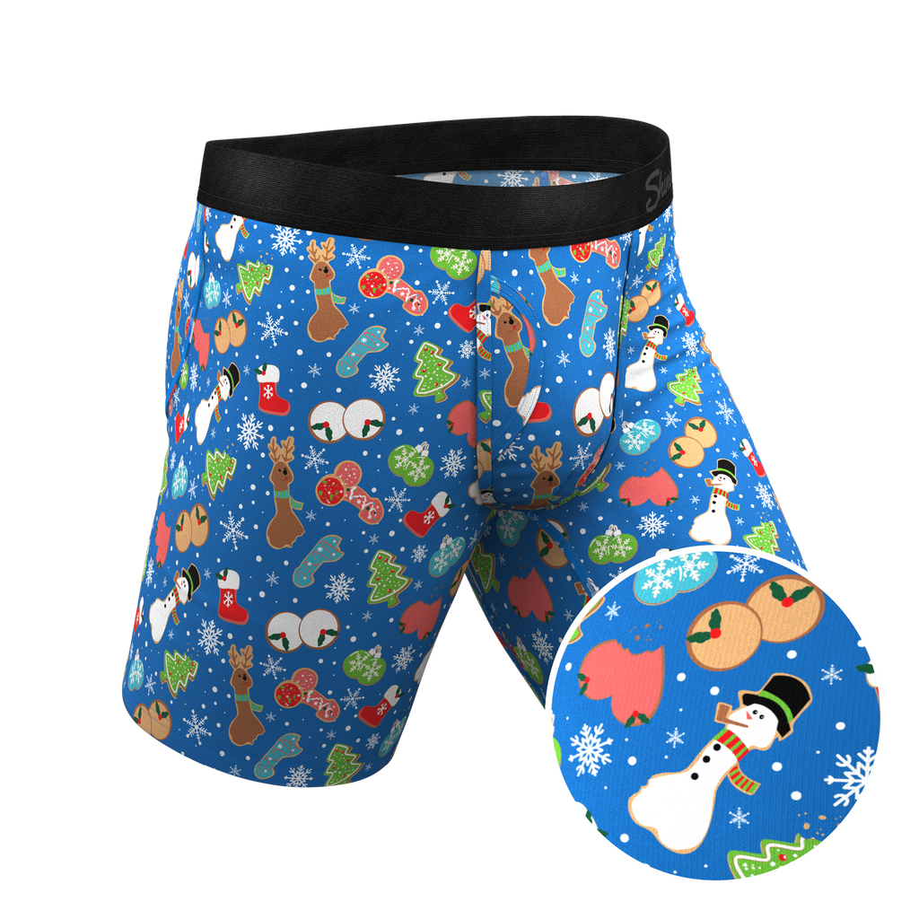 The Baked Goodies | Christmas Cookies Ball Hammock® Boxer - Long Leg - Shinesty