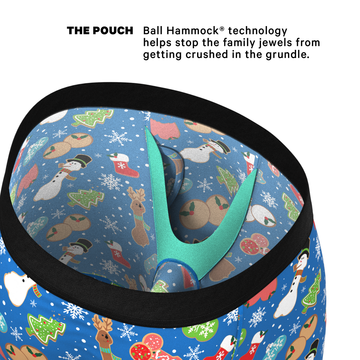 The Baked Goodies | Christmas Cookies Ball Hammock® Boxer - Long Leg - Shinesty