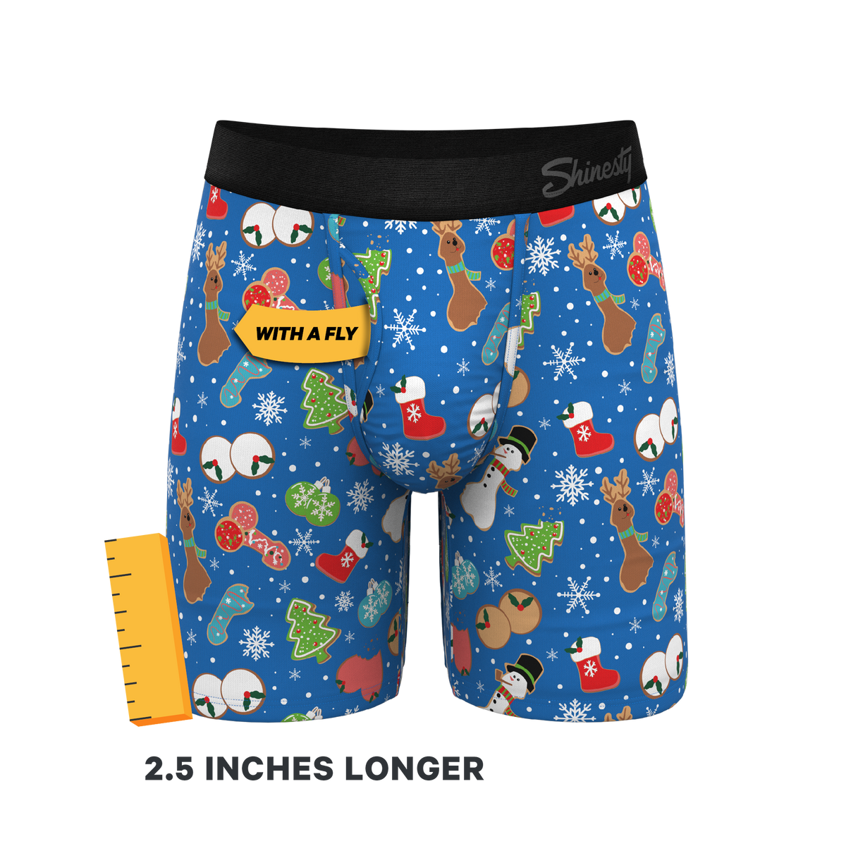The Baked Goodies | Christmas Cookies Ball Hammock® Boxer - Long Leg - Shinesty