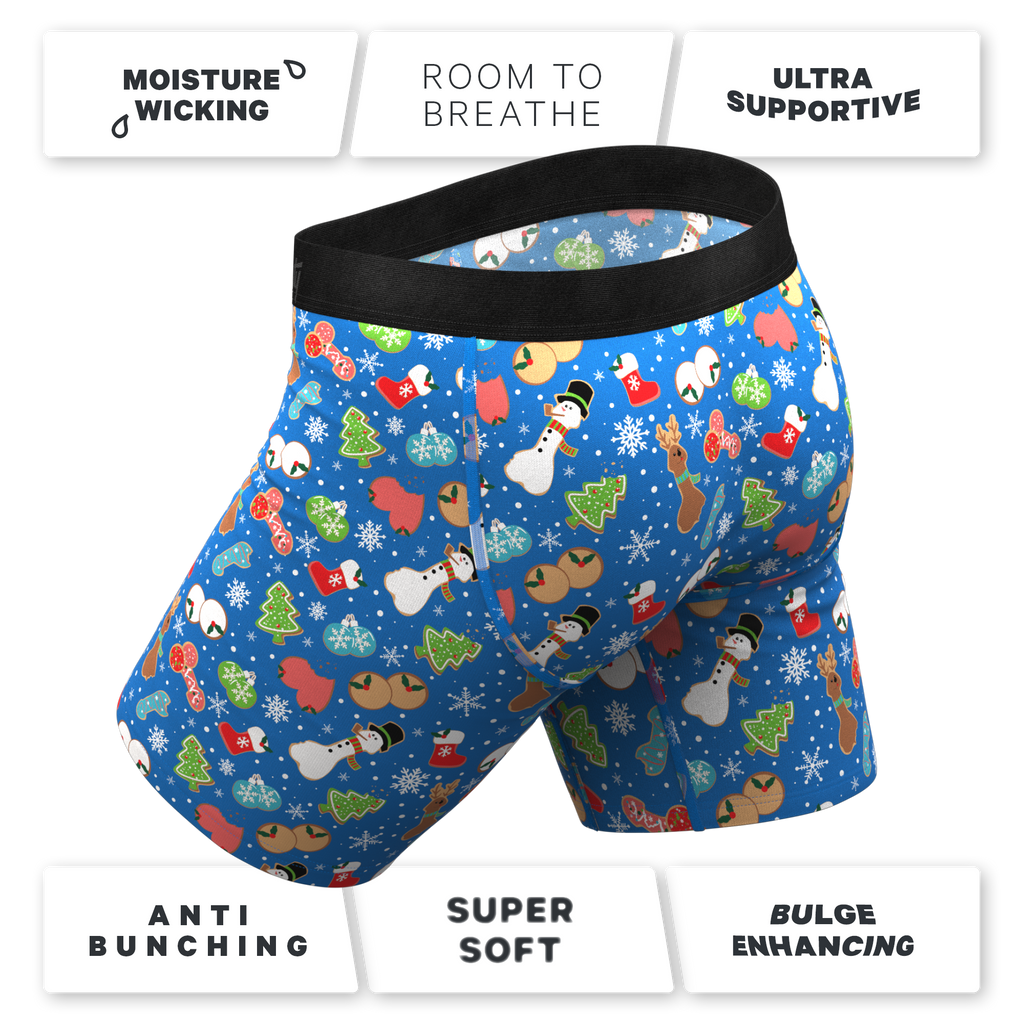 The Baked Goodies | Christmas Cookies Ball Hammock® Boxer - Long Leg - Shinesty