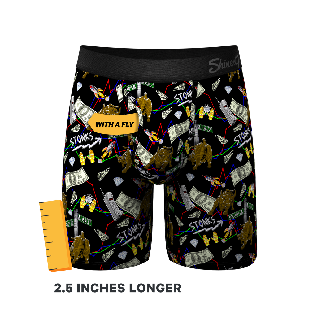 The Ball Street Bets | Wall Street Ball Hammock® Boxer - Long Leg - Shinesty