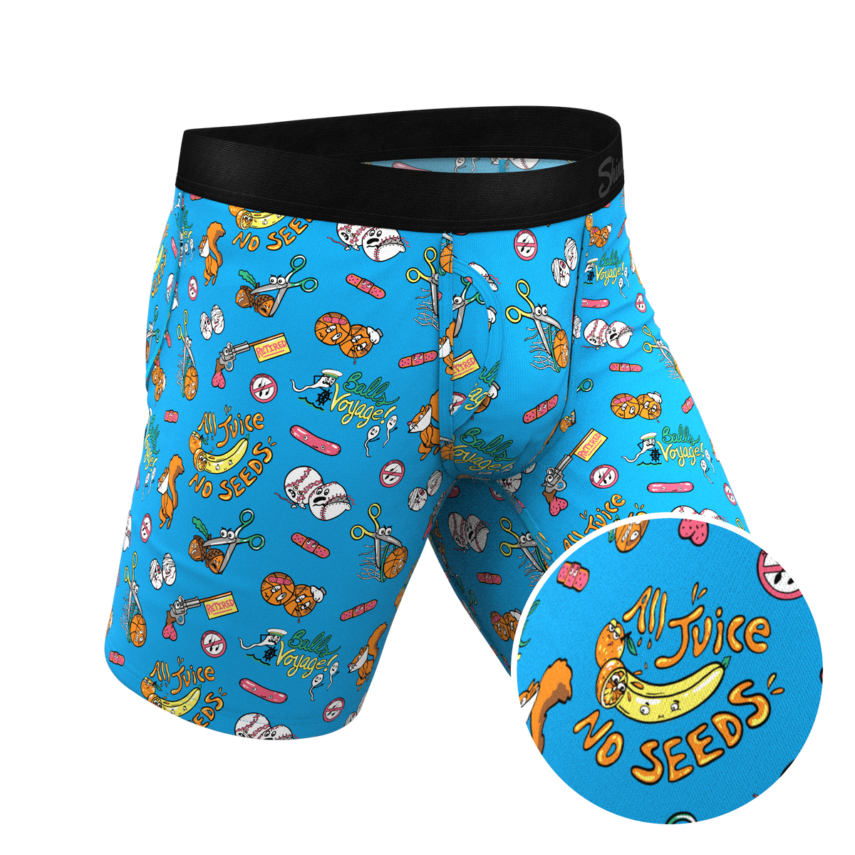 The Balls Voyage | Vasectomy Ball Hammock® Boxer - Long Leg - Shinesty
