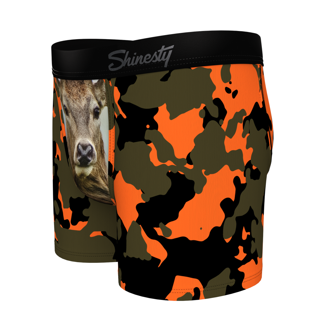 The Bambi Bunchers | Camo Deer Youth Boxer Briefs - Shinesty
