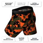 The Bambi Bunchers | Orange Camo Deer Ball Hammock® Boxer - Long Leg - Shinesty