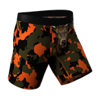 The Bambi Bunchers | Orange Camo Deer Ball Hammock® Boxer - Long Leg - Shinesty