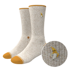 The Banana Jam | Tan and Mustard Heel Hammock™ Crew Socks - Shinesty