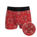 The Bandana Split | Red Bandana Ball Hammock® Pouch Trunks Underwear - Shinesty