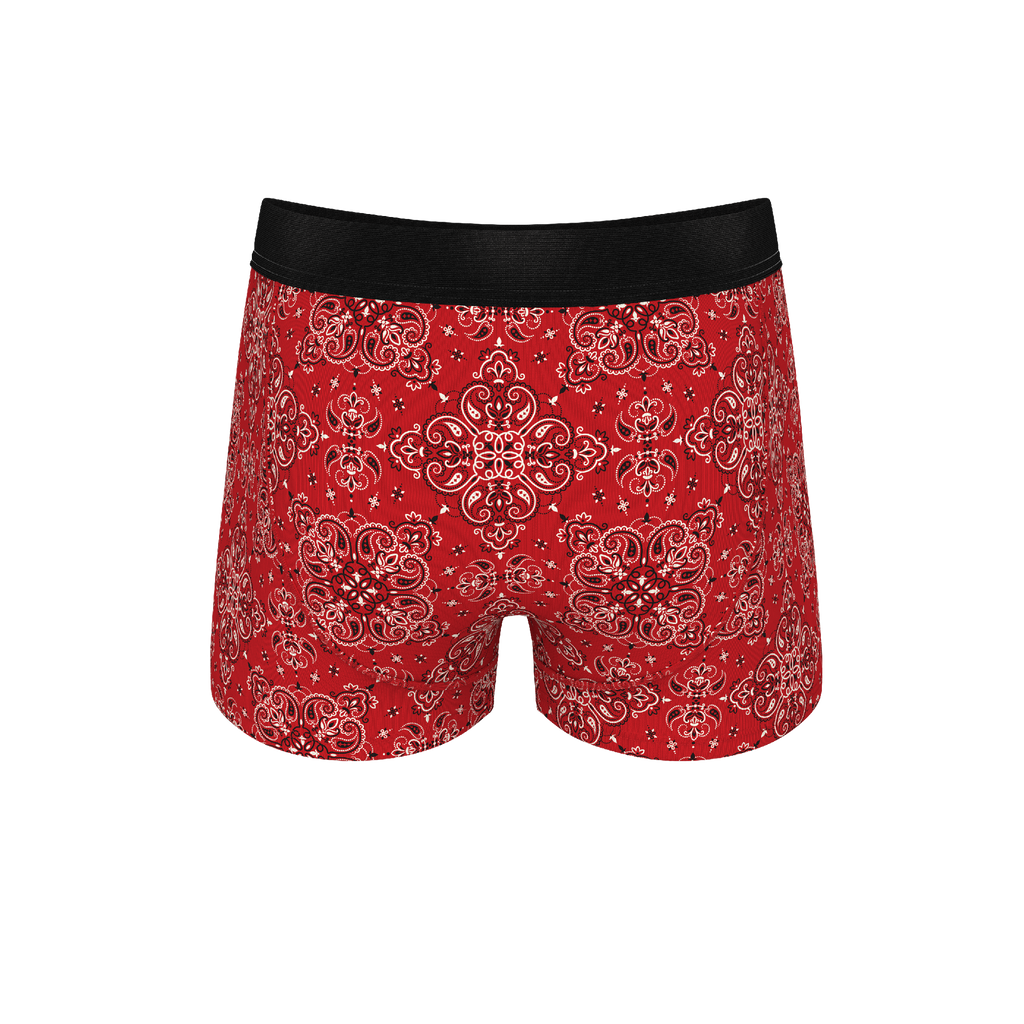 The Bandana Split | Red Bandana Ball Hammock® Pouch Trunks Underwear - Shinesty