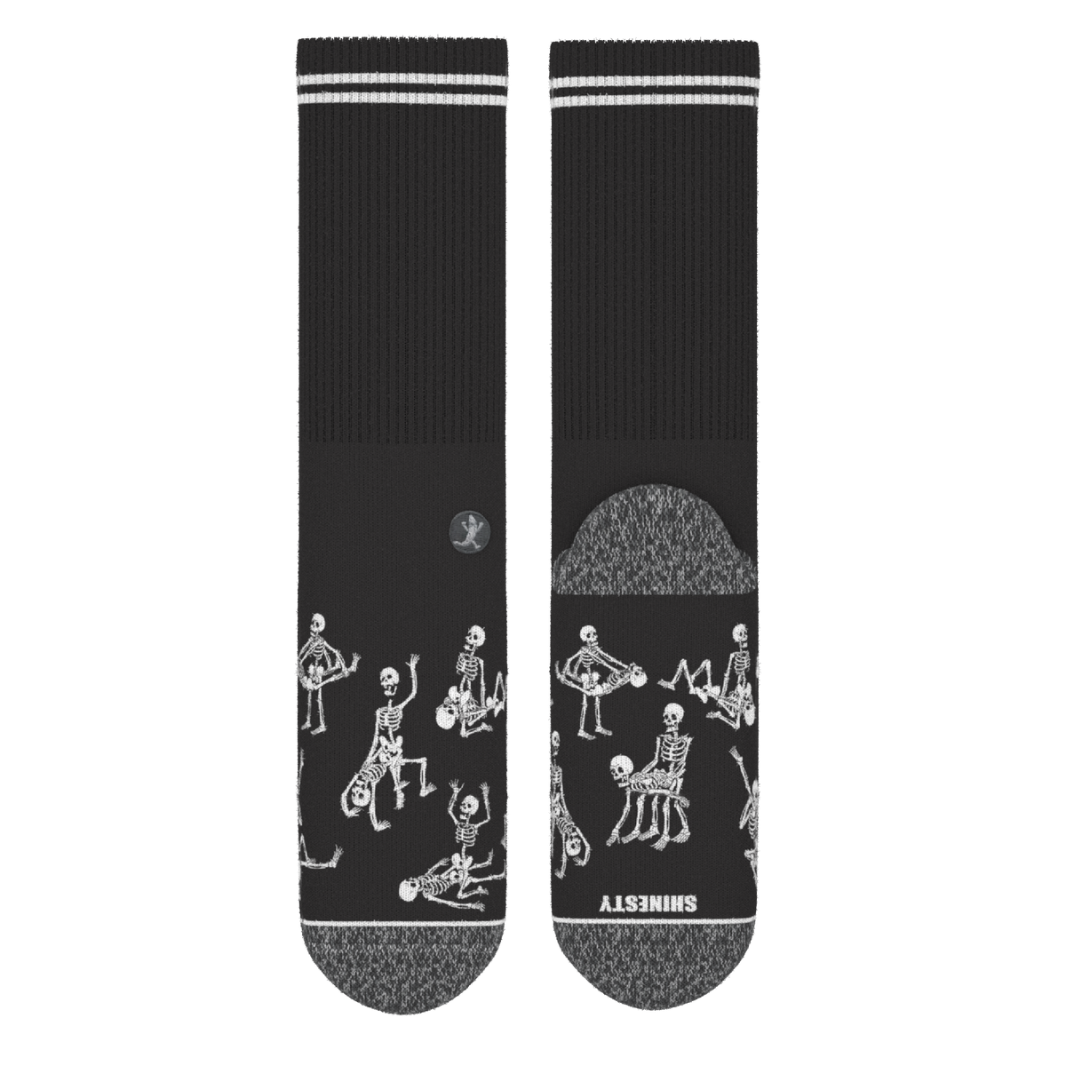 The Bare Back Bones | Skeletons Heel Hammock™ Crew Socks - Shinesty