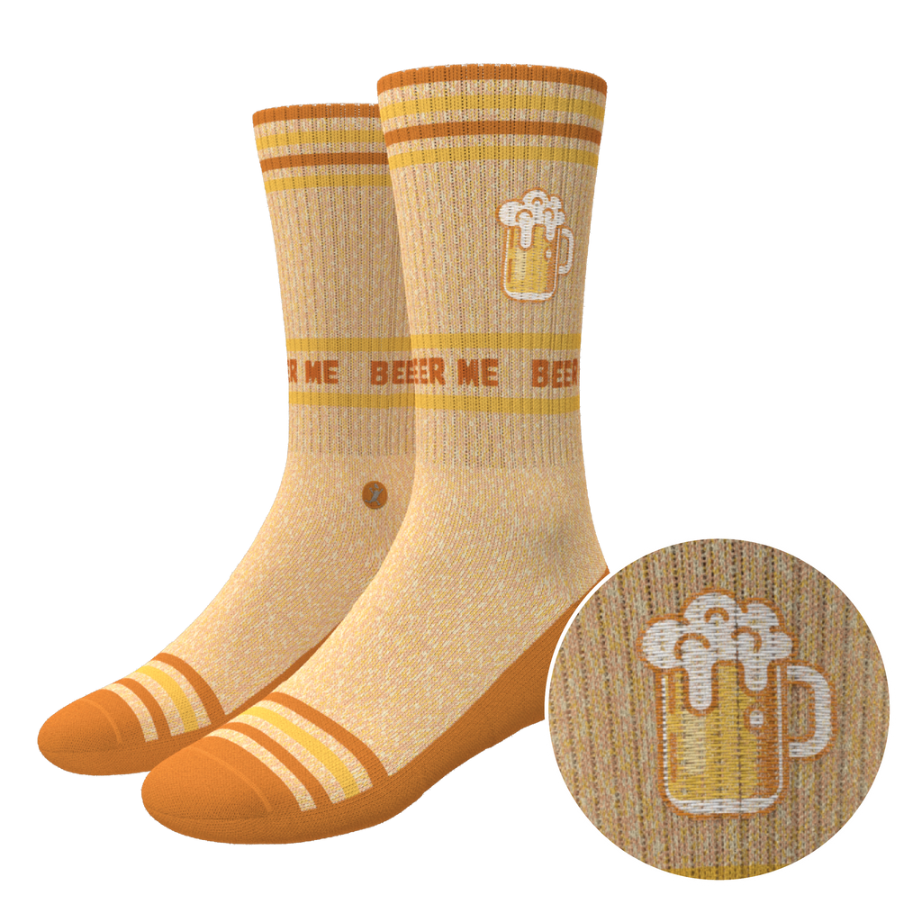 The Barley Pop | Beer Heel Hammock™ Crew Socks - Shinesty