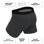 The Basalt | Heather Charcoal Ball Hammock® Pouch Underwear - Shinesty
