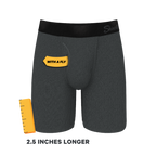 The Basalt | Heather Charcoal Ball Hammock® Boxer - Long Leg - Shinesty
