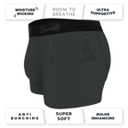 The Basalt | Heather Charcoal Ball Hammock® Pouch Trunks Underwear - Shinesty