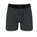 The Basalt | Heather Charcoal Ball Hammock® Pouch Underwear With Fly - Shinesty