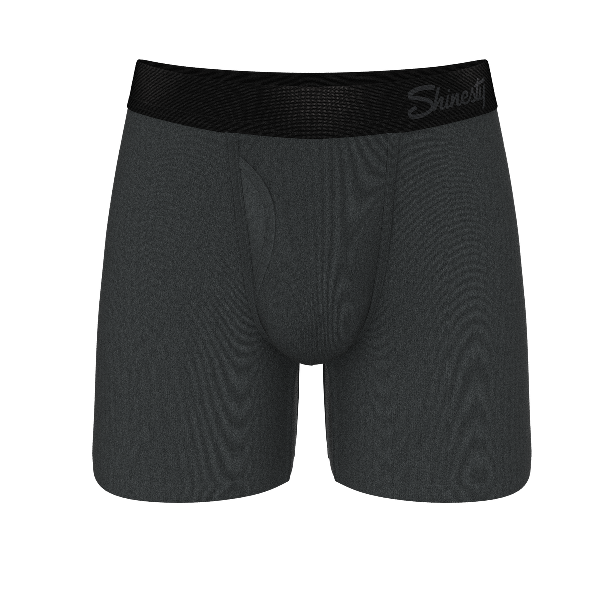 The Basalt | Heather Charcoal Ball Hammock® Pouch Underwear With Fly - Shinesty
