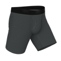 The Basalt | Heather Charcoal Ball Hammock® Boxer - Long Leg - Shinesty