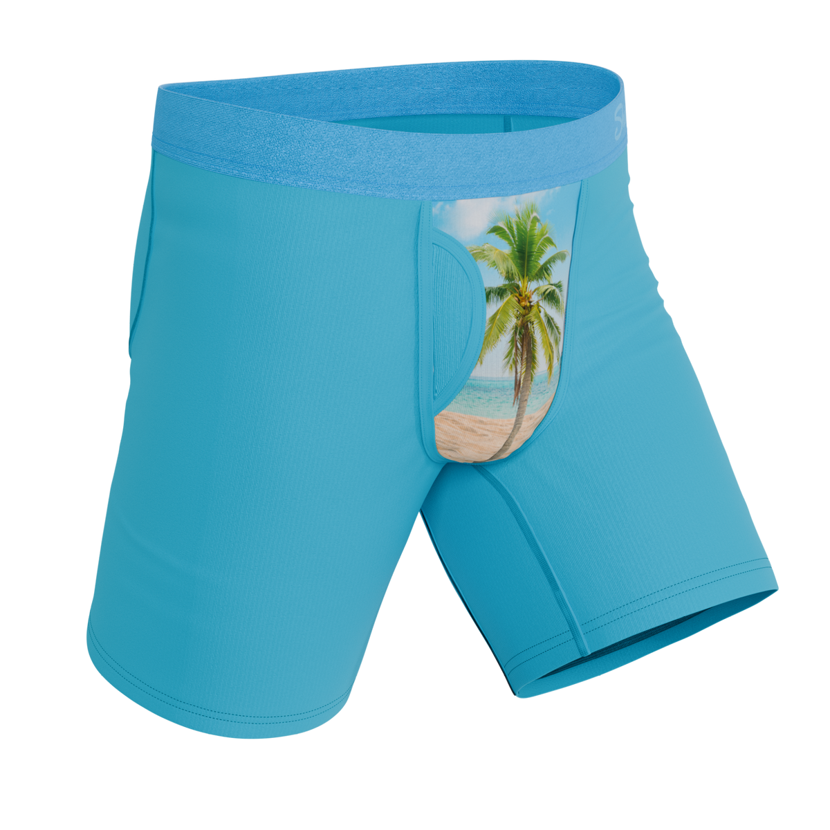 The Beach Please | Palm Tree Ball Hammock® Boxer - Long Leg - Shinesty