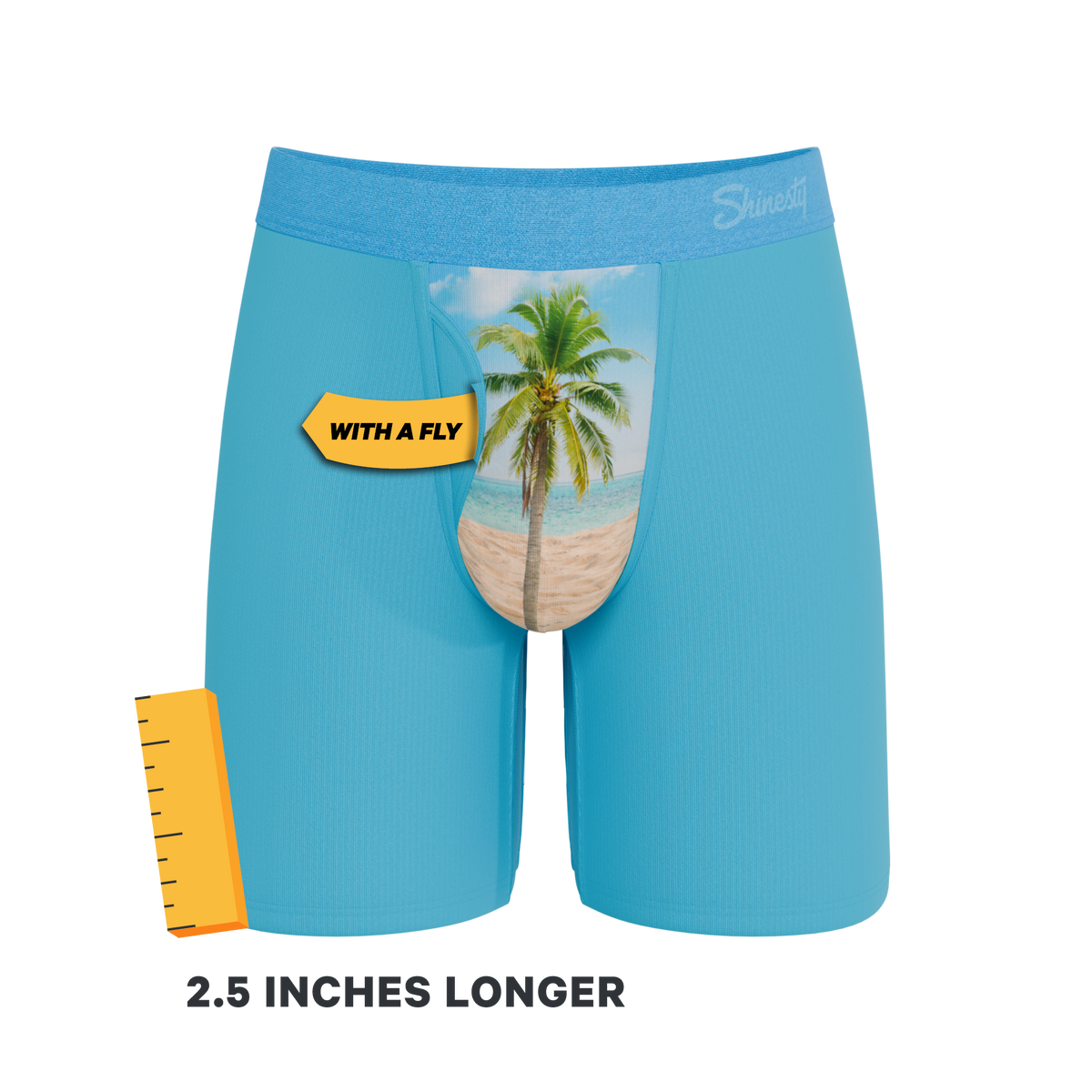 The Beach Please | Palm Tree Ball Hammock® Boxer - Long Leg - Shinesty