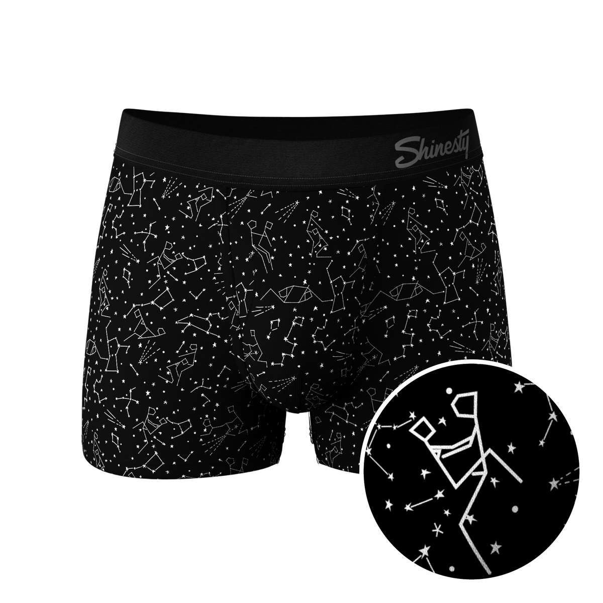 The Big Bang | Glow In The Dark Constellation Ball Hammock® Pouch Trunks Underwear - Shinesty