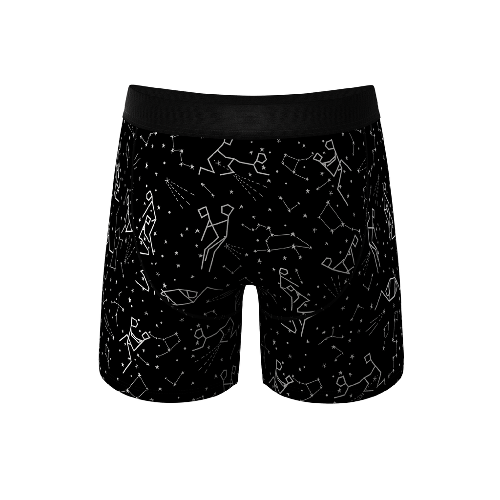 The Big Bang | Glow In The Dark Constellation Ball Hammock® Pouch Underwear With Fly - Shinesty