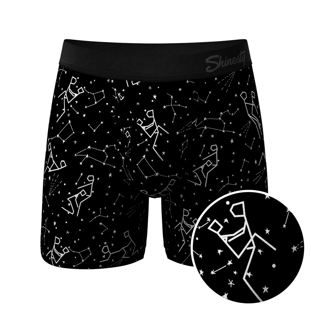 The Big Bang | Glow In The Dark Constellation Ball Hammock® Pouch Underwear With Fly - Shinesty