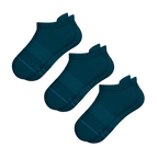 The Big Blue | Heel Hammock™ Ankle Socks 3 Pack - Shinesty