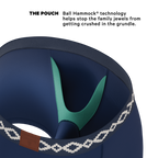 The Big Corbina Blue | La Matera x Shinesty Navy Ball Hammock® Pouch Underwear With Fly - Shinesty