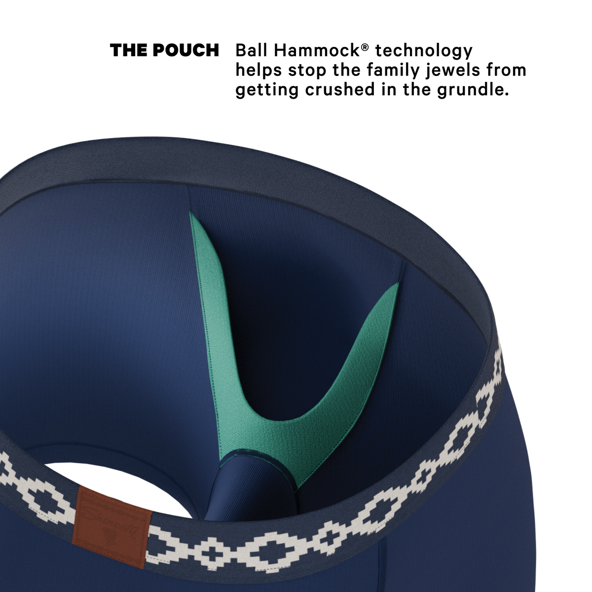 The Big Corbina Blue | La Matera x Shinesty Navy Ball Hammock® Pouch Underwear With Fly - Shinesty