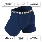 The Big Corbina Blue | La Matera x Shinesty Navy Ball Hammock® Pouch Underwear With Fly - Shinesty