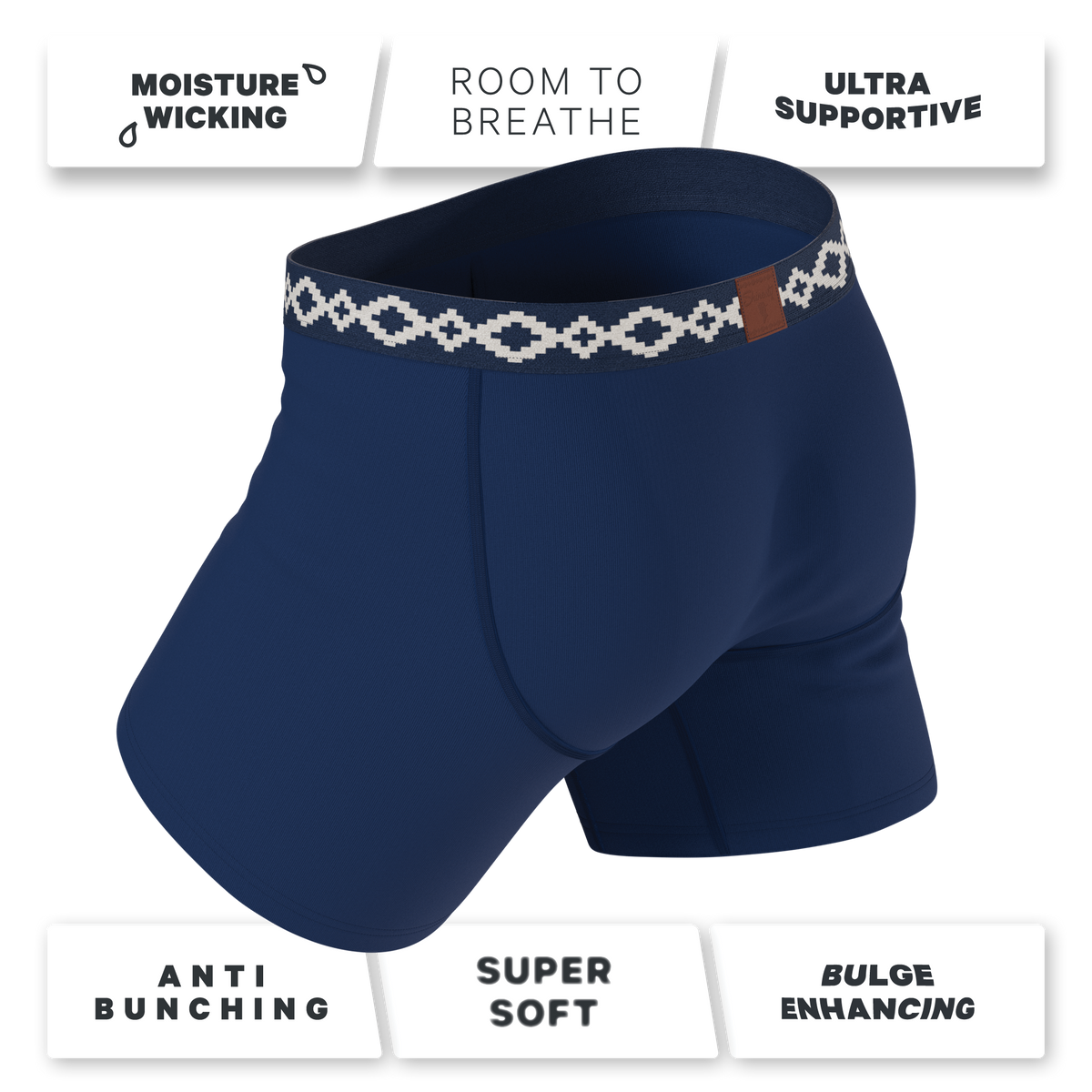 The Big Corbina Blue | La Matera x Shinesty Navy Ball Hammock® Pouch Underwear With Fly - Shinesty