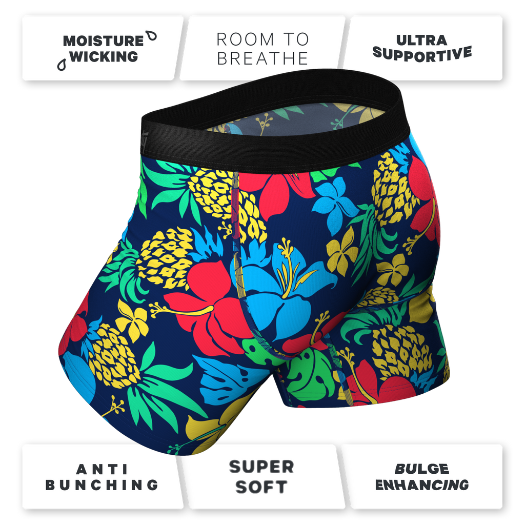 The Big Kahunas | Hawaiian Ball Hammock® Pouch Underwear With Fly - Shinesty