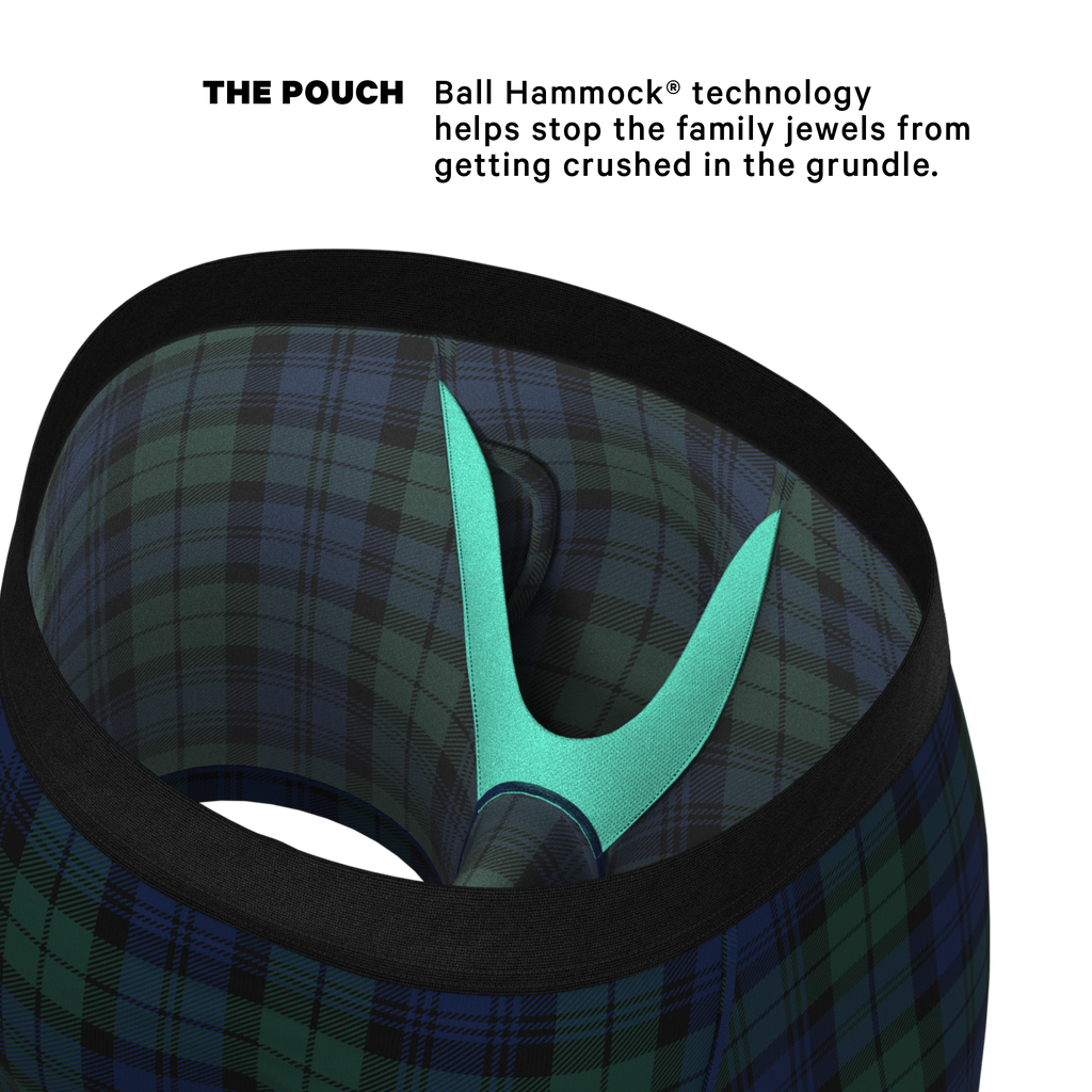 The Black Watch | Tartan Plaid Ball Hammock® Pouch Underwear With Fly - Shinesty