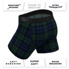 The Black Watch | Tartan Plaid Ball Hammock® Pouch Underwear With Fly - Shinesty