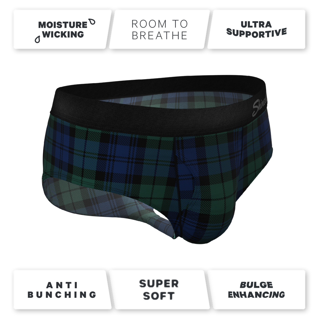 The Black Watch | Tartan Plaid Ball Hammock® Pouch Underwear Briefs - Shinesty