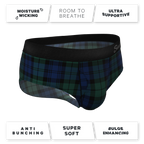 The Black Watch | Tartan Plaid Ball Hammock® Pouch Underwear Briefs - Shinesty