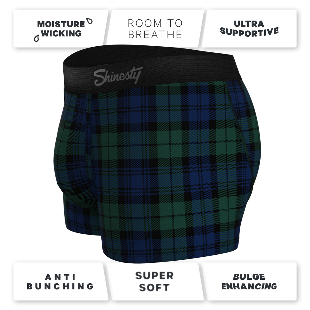 The Black Watch | Tartan Plaid Ball Hammock® Pouch Trunks Underwear - Shinesty