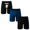 The Black Tie Wedding | Long Leg Ball Hammock® Pouch Boxers With Fly 3 Pack - Shinesty
