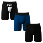 The Black Tie Wedding | Long Leg Ball Hammock® Pouch Boxers With Fly 3 Pack - Shinesty