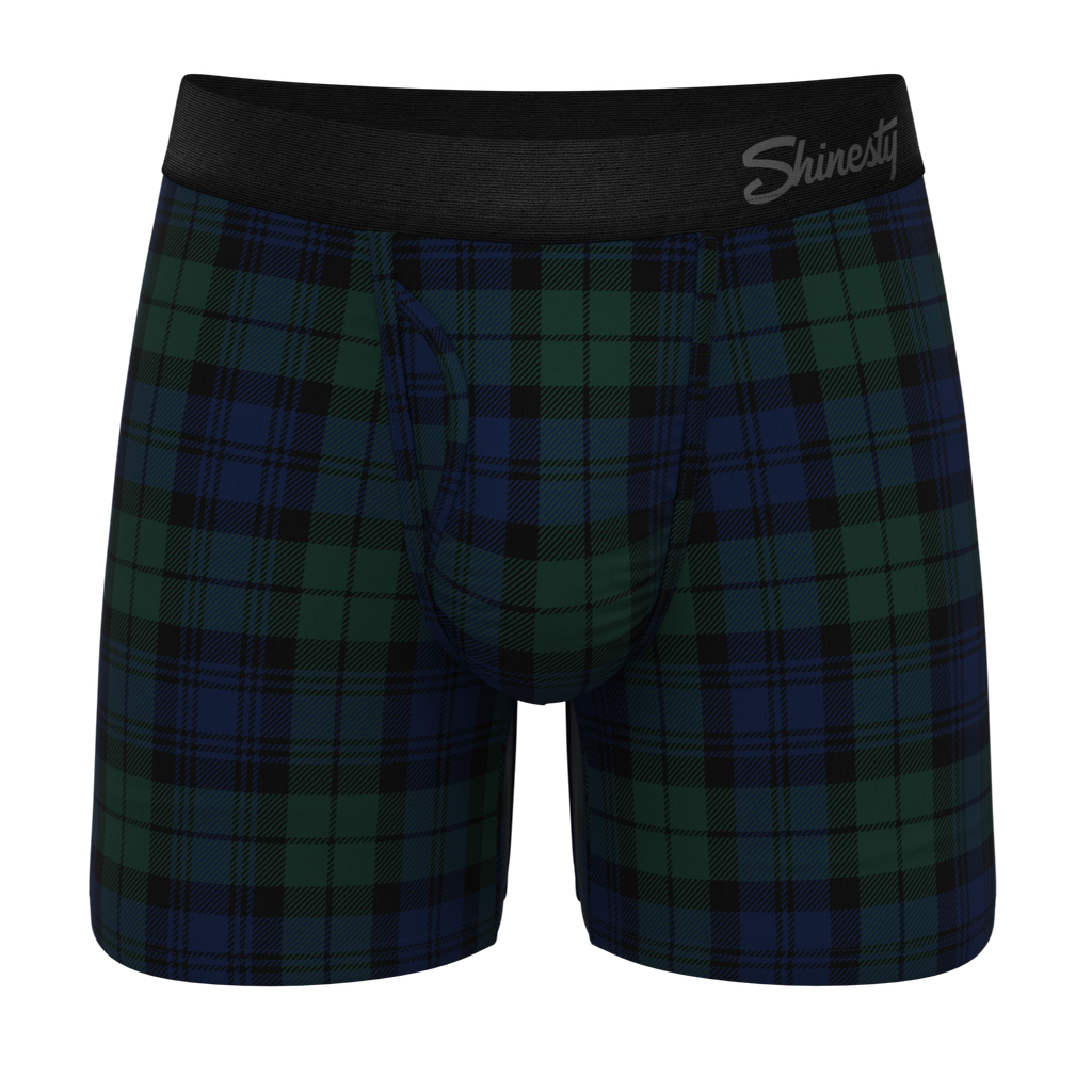 The Black Watch | Tartan Plaid Ball Hammock® Pouch Underwear With Fly - Shinesty