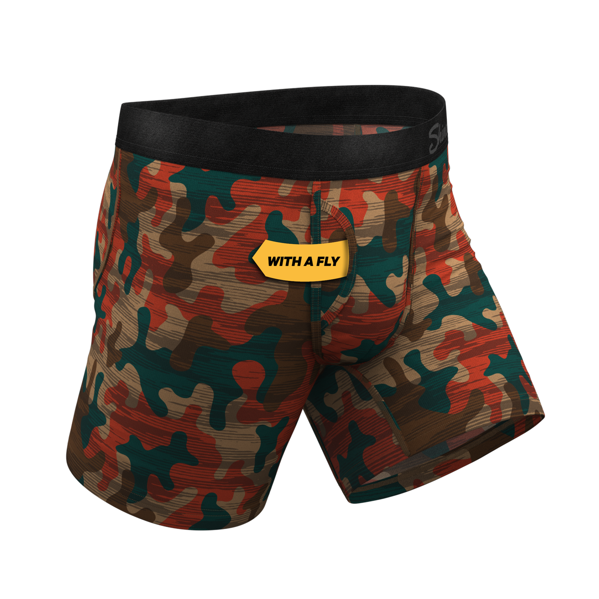 The Blend In | Earthy Camouflage Ball Hammock® Pouch Underwear With Fly - Shinesty